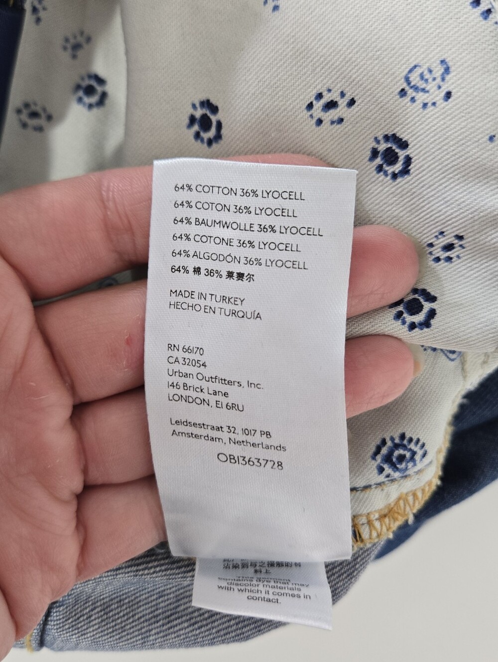 Anthropologie Pilcro The Breaker Barrel Leg Jeans Baggy Pleated Tapered Camo 30 - Picture 13 of 17